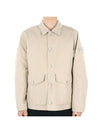 Men's Ghost Piece  O Ventile Cotton Jacket Beige - STONE ISLAND - BALAAN 1