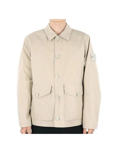 Men's Ghost Piece  O Ventile Cotton Jacket Beige - STONE ISLAND - BALAAN 1