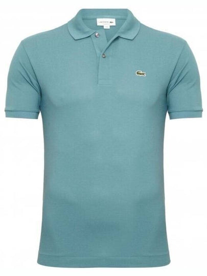 Men's Logo Classic Fit Cotton Short Sleeve Polo Shirt Blue - LACOSTE - BALAAN 2