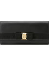 Vara Bow Continental Long Wallet Black - SALVATORE FERRAGAMO - BALAAN 3