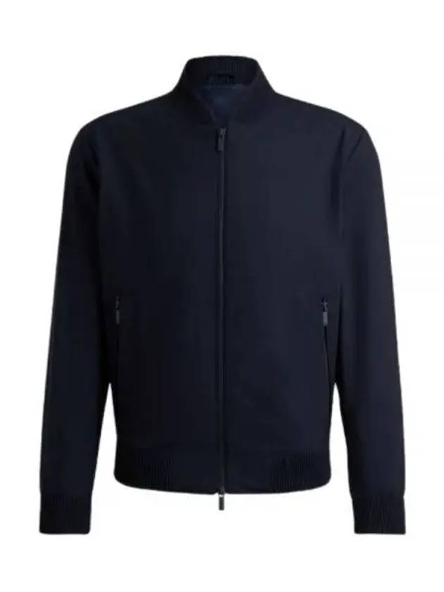 Slim Fit Wool Blend Blouson Jacket Navy - HUGO BOSS - BALAAN 2