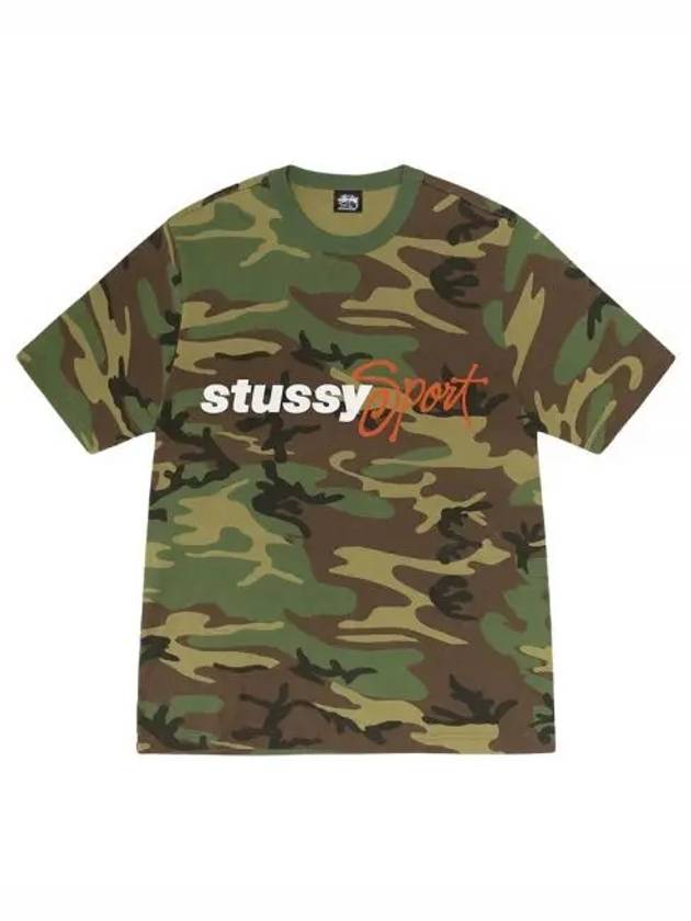 Sport Script Short Sleeve T-Shirt Camo - STUSSY - BALAAN 2