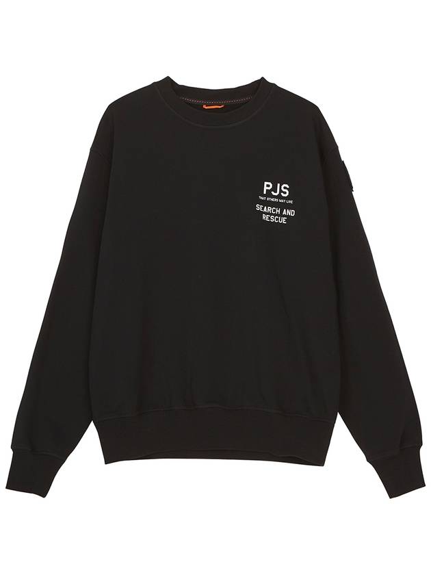 PMFLEMY01 BLACK Men s Crew Neck Long Sleeve Sweatshirt Regular Fit - PARAJUMPERS - BALAAN 1