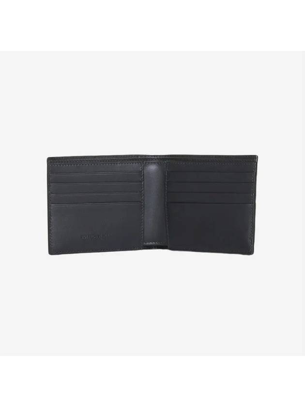 Intrecciato Leather Bi Fold Half Wallet Black - BOTTEGA VENETA - BALAAN 3