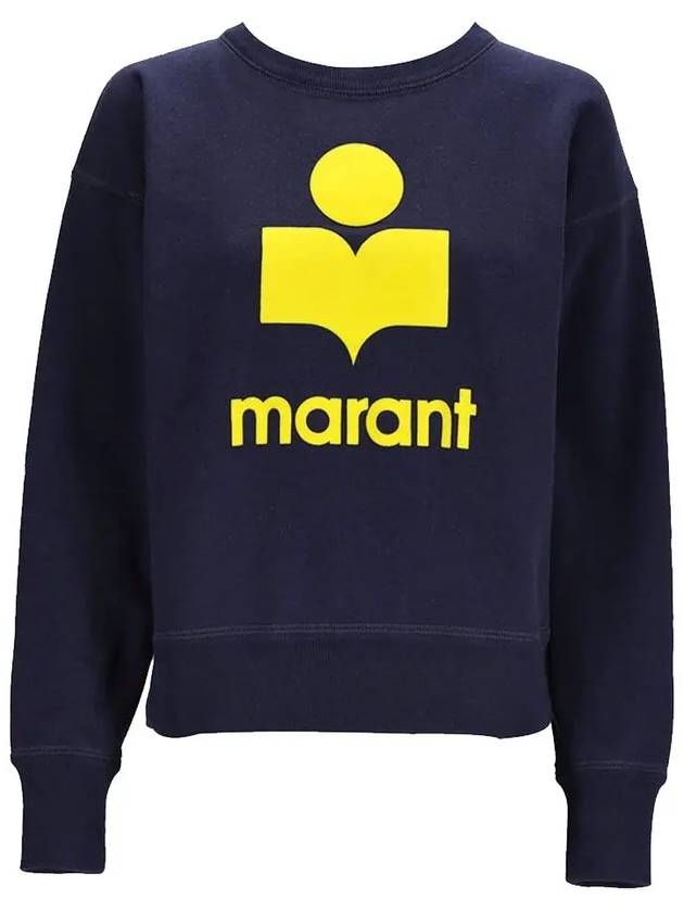 MOBYLI Brushed Sweatshirt Navy Yellow SW0011FA B1M12E NVYW - ISABEL MARANT - BALAAN 1