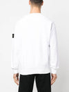 Wappen Patch Crew Neck Sweatshirt White - STONE ISLAND - BALAAN 4