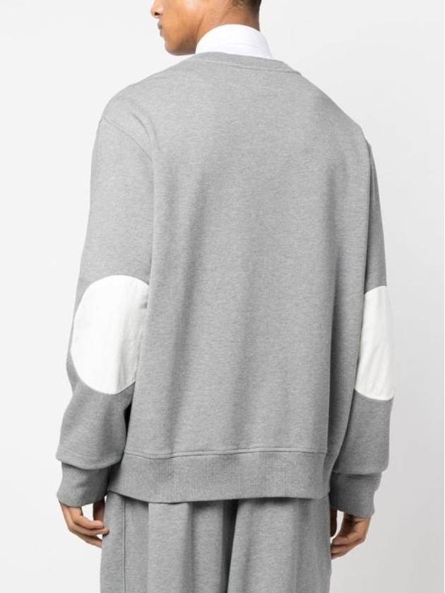 Oversized Elbow Patch Cotton Sweatshirt Grey - MAISON MARGIELA - BALAAN 3