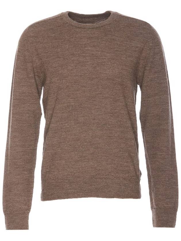 Elbow Patch Crew Neck Knit Top Hazelnut - MAISON MARGIELA - BALAAN 2