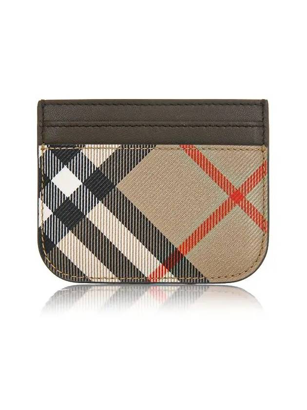 Check Card Wallet Beige - BURBERRY - BALAAN 3