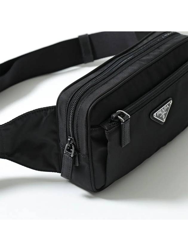 Re-Nylon And Saffiano Leather Belt Bag Black - PRADA - BALAAN 4