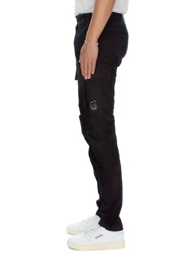 Lens Wappen Cargo Straight Pants Black - CP COMPANY - BALAAN 6