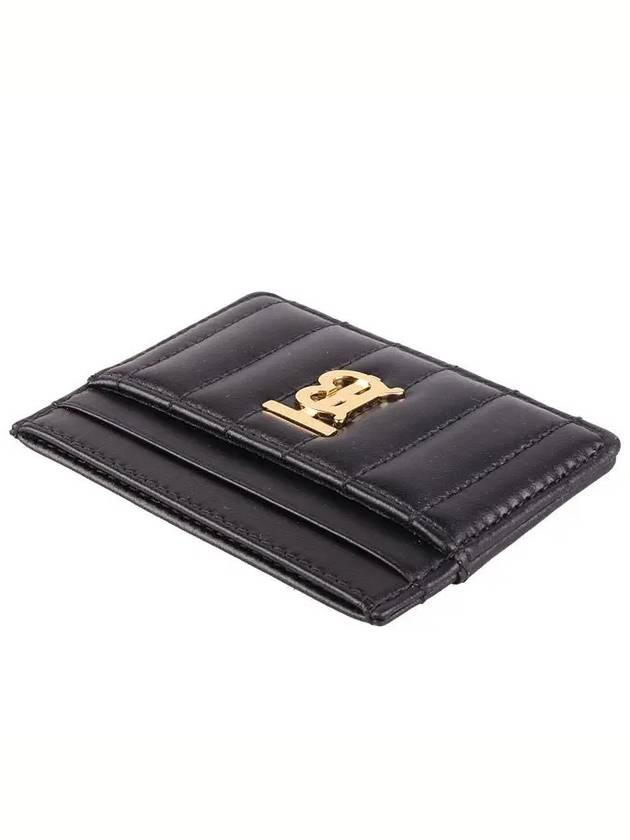 Quilted Leather Lola Card Case Black Light Gold - BURBERRY - BALAAN 4