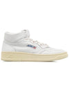 Women's Medalist Leather High Top Sneakers White - AUTRY - BALAAN 4