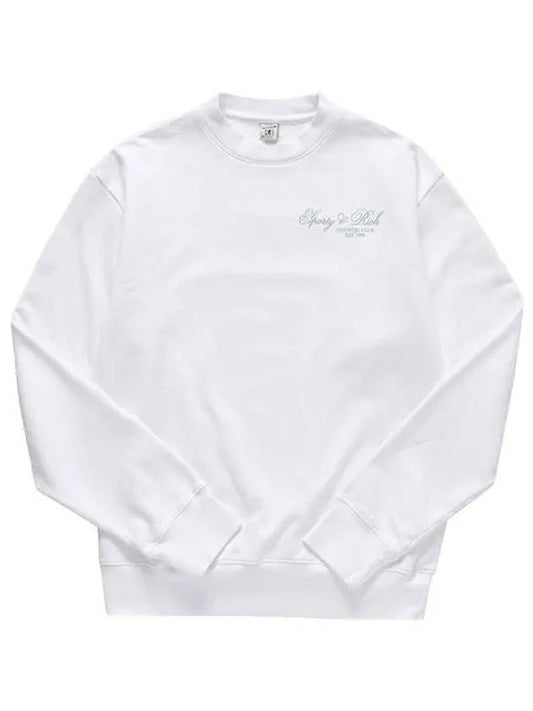 Men's Villa Logo Cotton Sweatshirt White - SPORTY & RICH - BALAAN 2