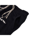 Dietrich Embroidered Logo Track Pants Black - RICK OWENS - BALAAN 4