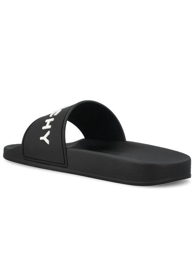 Logo Detail Slides Slippers Black - GIVENCHY - BALAAN 4