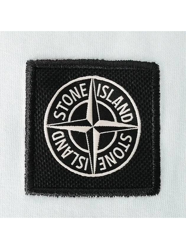 Logo Patch Short Sleeve T-Shirt Blue - STONE ISLAND - BALAAN 5