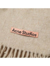 Logo Wool Fringe Scarf Oatmeal Melange - ACNE STUDIOS - BALAAN 4