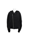 JC3739P115 BLACK hoodie MA 1 diagonal zip-up jacket - JUUN.J - BALAAN 3