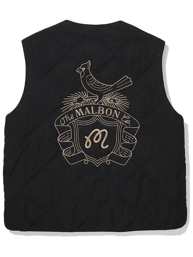 Padding diamond quilting vest BLACK MAN - MALBON GOLF - BALAAN 2