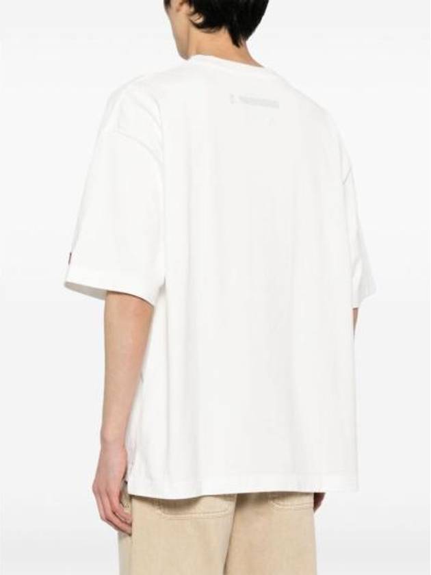 Graphic Print Cotton Short Sleeve T-Shirt White - MAISON MIHARA YASUHIRO - BALAAN 5