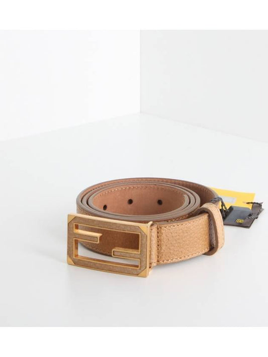 Gold buckle belt beige BC0130 - FENDI - BALAAN 1