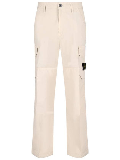 Pantaloni Comfort Fit Cargo Straight Pants Ivory - STONE ISLAND - BALAAN 2