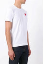 Play Red Heart Waffen Short Sleeve T-Shirt White P1 T108 2 - COMME DES GARCONS - BALAAN 4