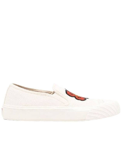 Women's School Embroidered Balk Flower Slip-On Cream - KENZO - BALAAN 2