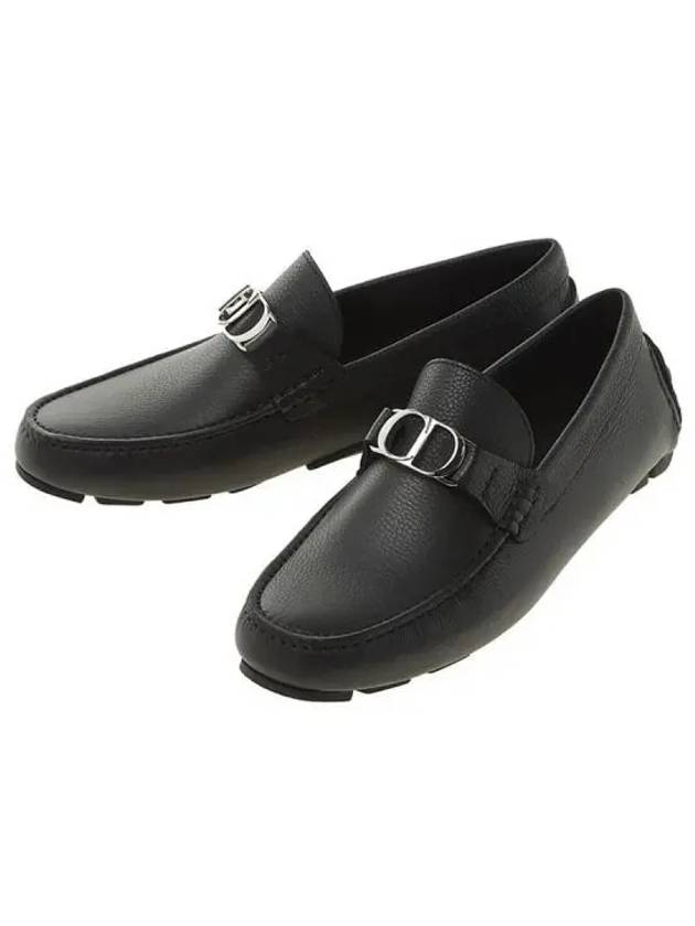 CD Signature Buckle Strap Loafers Black - DIOR - BALAAN 2