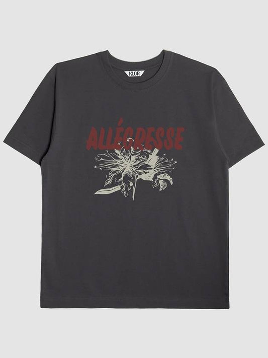 UNISEX Alegres Graphic Short Sleeve T Shirt CHARCOAL - KLOR - BALAAN 1