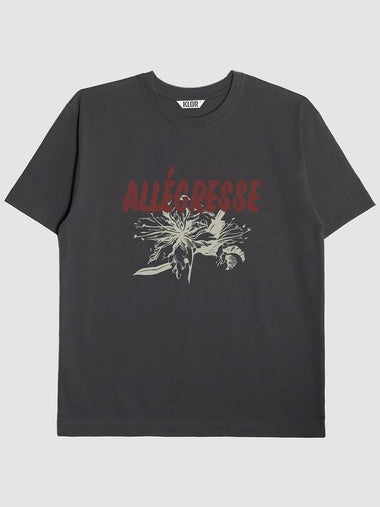 Allegresse Graphic Short Sleeve T-Shirt Charcoal - KLOR - BALAAN 1