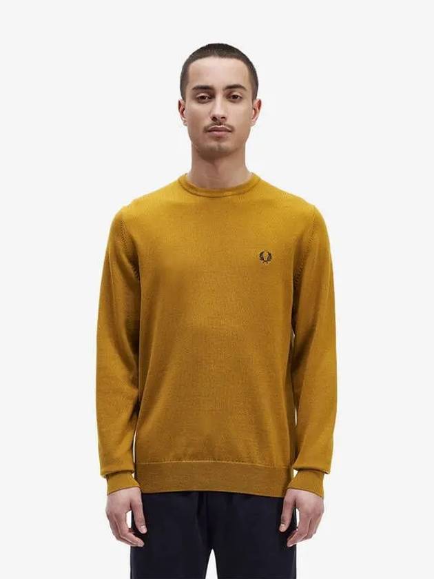 Baseline Classic Crew Neck Knit S81 AFPM2339601 Mustard - FRED PERRY - BALAAN 1