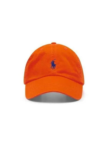 Cotton Chino Baseball Cap Orange - POLO RALPH LAUREN - BALAAN 1