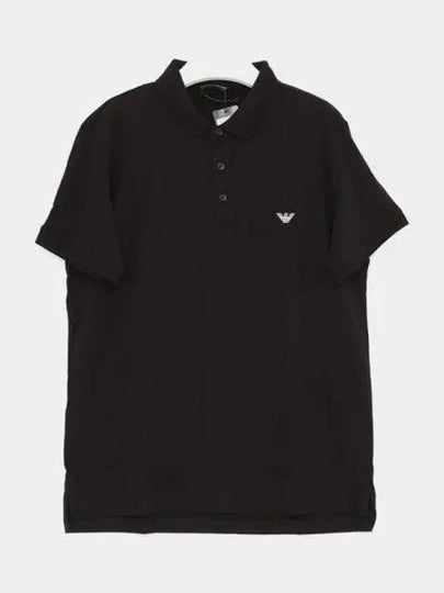 Logo Polo Shirt Black - EMPORIO ARMANI - BALAAN 2