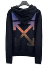 Degrade arrow slim hooded sweatshirt OMBB037 - OFF WHITE - BALAAN 2