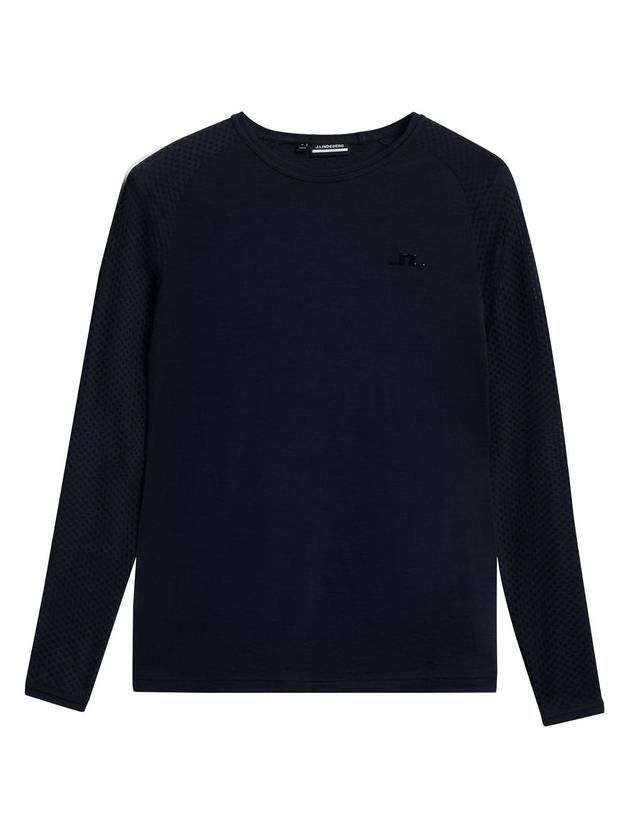 Women's Bella Wool Long Sleeve T-Shirt Navy - J.LINDEBERG - BALAAN 2