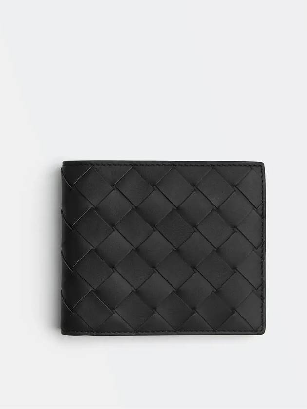 Intrecciato Leather Half Wallet Black - BOTTEGA VENETA - BALAAN 2