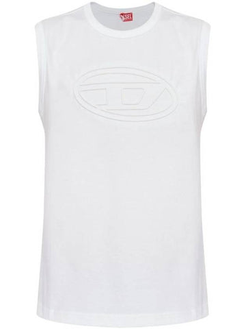 T Bisco Bigoval Short Sleeve T-Shirt White - DIESEL - BALAAN 1