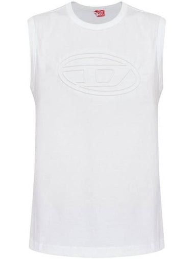 T Bisco Bigoval Short Sleeve T-Shirt White - DIESEL - BALAAN 1