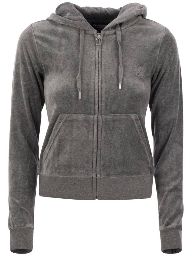 Cotton velvet hoodie - JUICY COUTURE - BALAAN 1