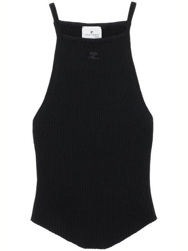 Holistic Ribbed Knit Sleeveless Black - COURREGES - BALAAN 1