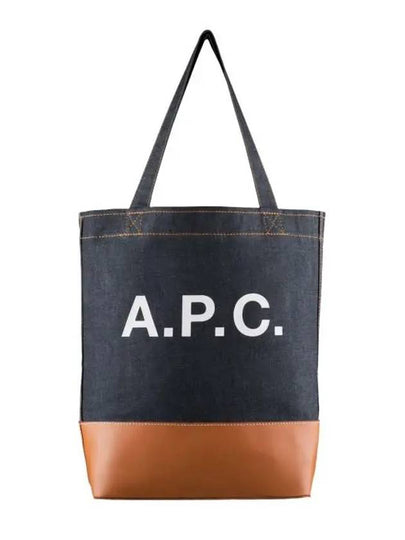 Logo Denim Axelle Tote Bag Navy - A.P.C. - BALAAN 2