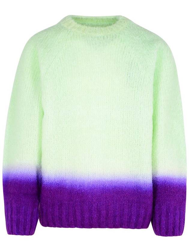 Sacai 'Gradation' Green Alpaca Blend Sweater - SACAI - BALAAN 1