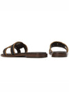 Women's Chain Flat Sandals Slippers Black - TOD'S - BALAAN.