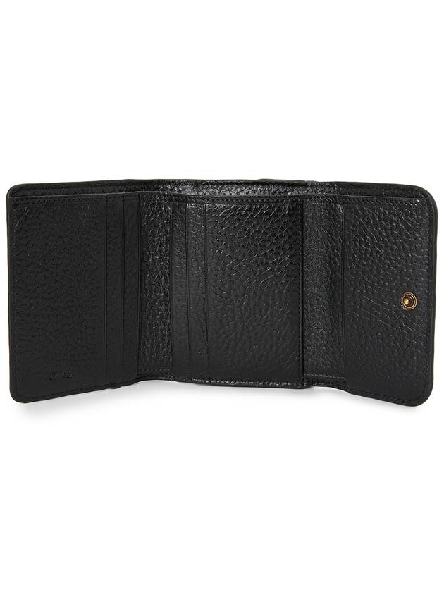 Logo Calfskin Half Wallet Black - CHLOE - BALAAN 6