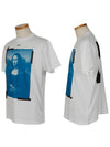 Mona Lisa Print Round Short Sleeve T-Shirt - OFF WHITE - BALAAN 4