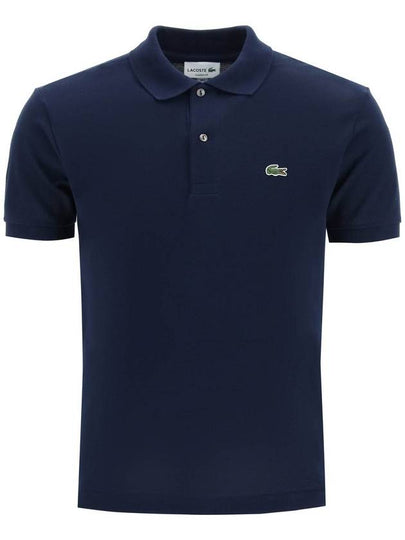 Men's Logo Classic Fit Cotton Short Sleeve Polo Shirt Navy - LACOSTE - BALAAN 2