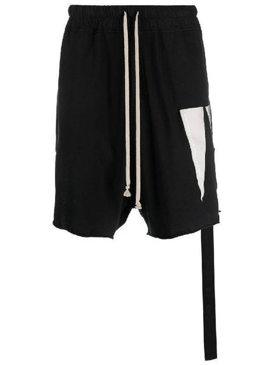 Dark Shadow Men's Trucker Cut Off Classic Cotton Shorts Black DU01C6388 RNEH1 - RICK OWENS - BALAAN 1