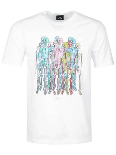 Color Skeleton Printing Short Sleeve T-Shirt White - PAUL SMITH - BALAAN 2